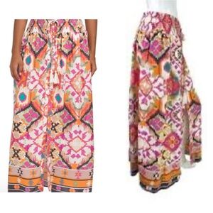NWT Christian Siriano Boho Multi Colored Batik Maxi Skirt M